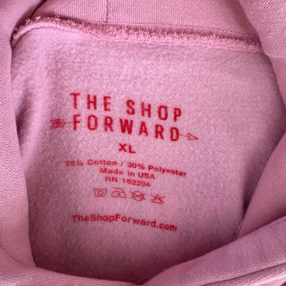 You Are Loved Valentine Pink Smiley Face Hoodie Sweatshirt by The Shop Forward - Picture 9 of 10